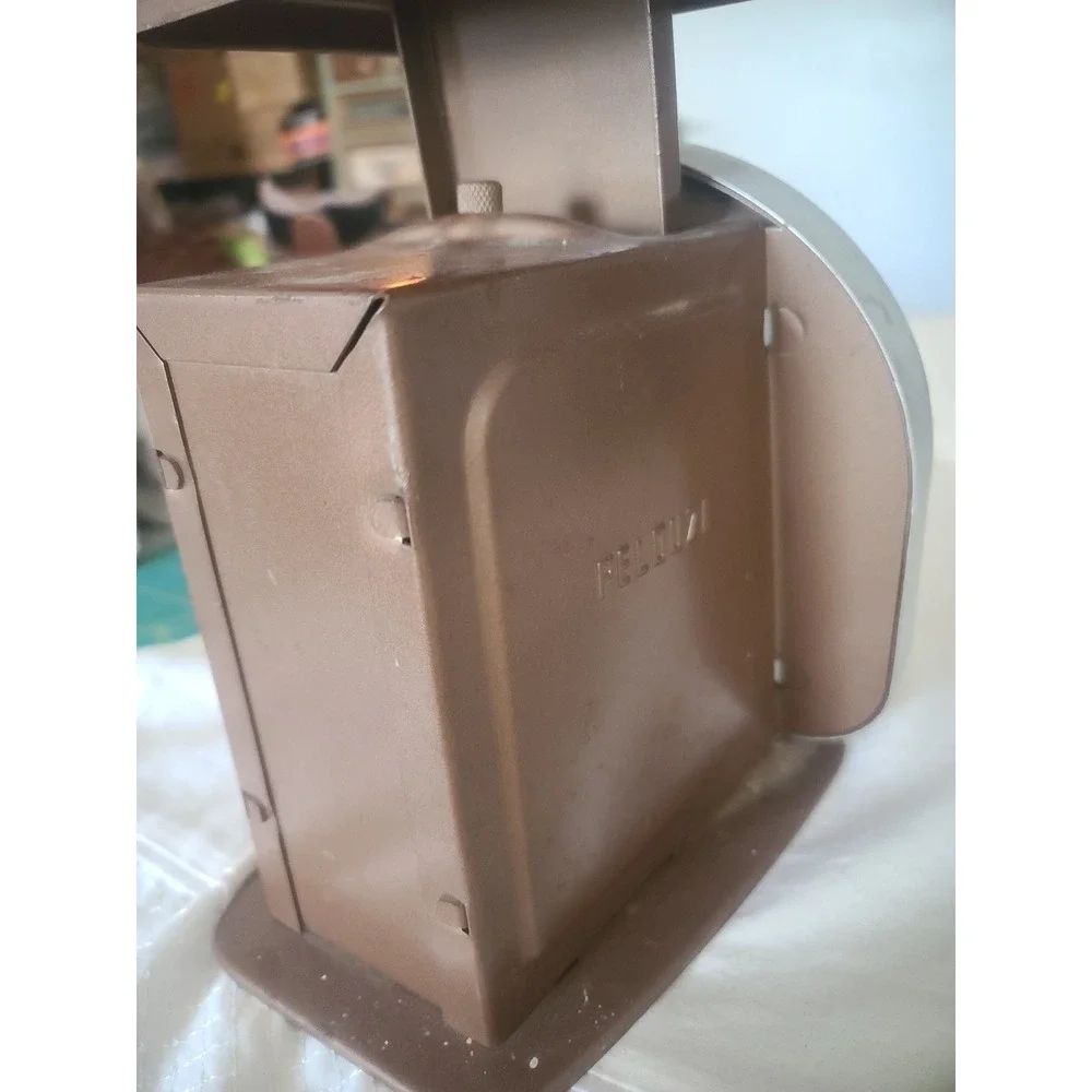 Vintage Pelouze Y10 Postal Scale 10lb Brown Metal Analog Office Decor 1988 USA